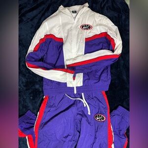 Y2K Nike Throwback Basketball zip up Jacket Windbreaker